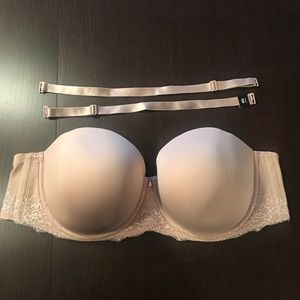 Torrid strapless convertible bra size 40G nude
